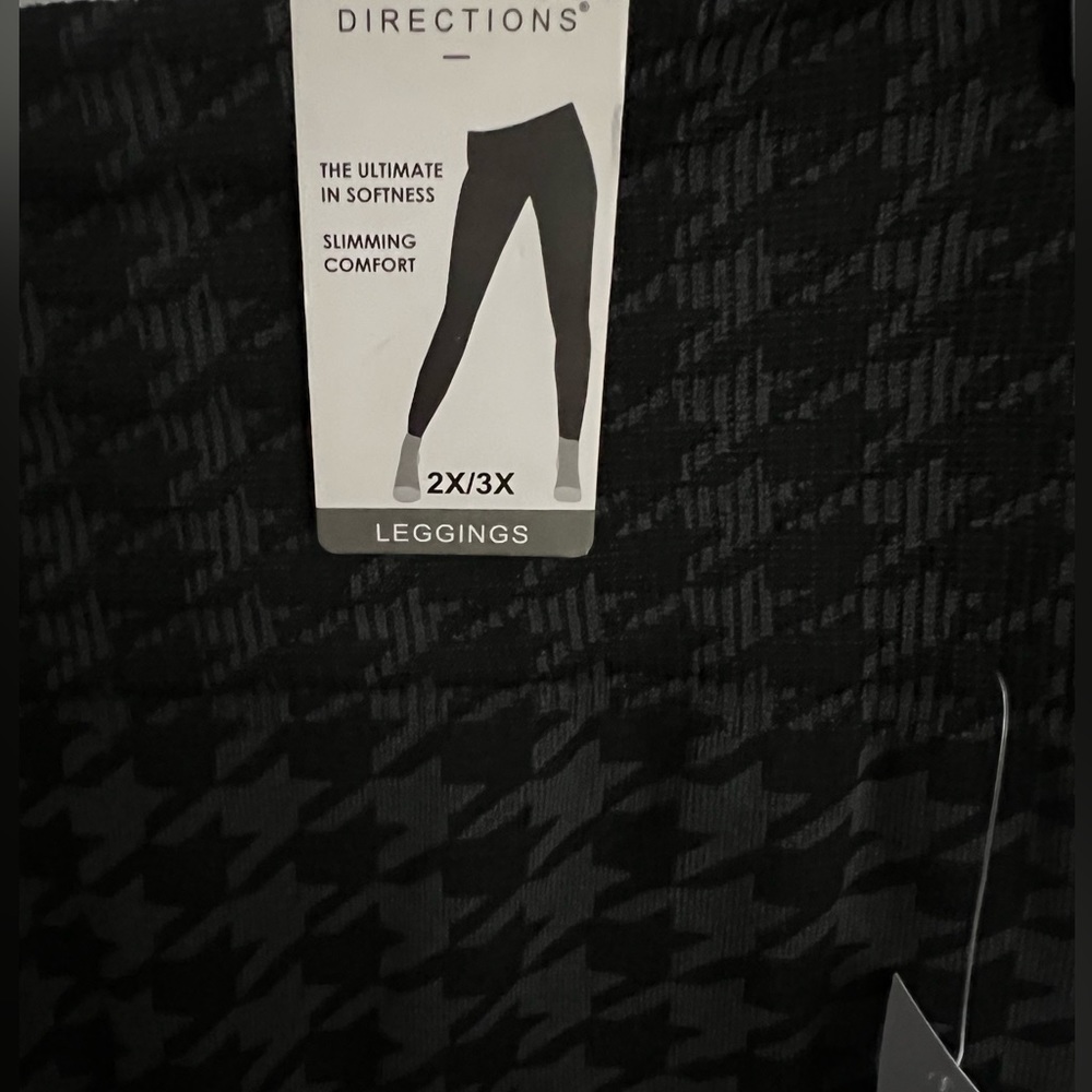 COPY - New Directions Black and gray leggings New with tags. Size 2x/3x